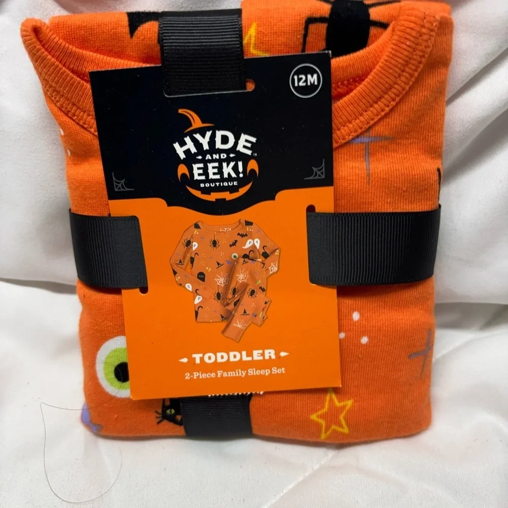 Hyde &Eek Toddler Unisex 12 Month 2-Pc Halloween Pajama Set NWT